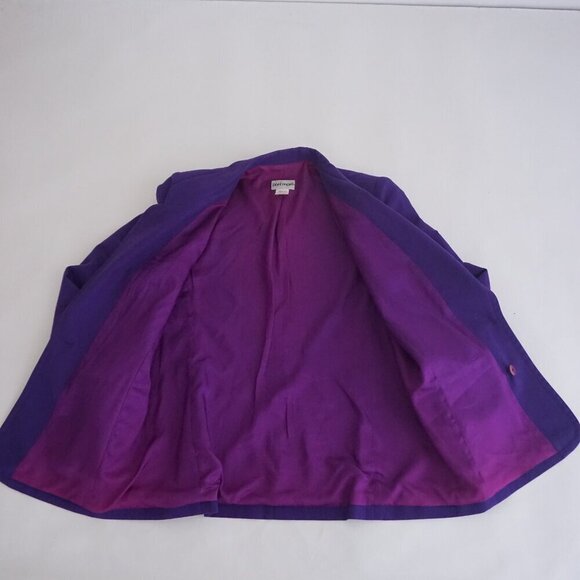 Vintage Pantman Purple 20% Wool Single Button Blazer Size 14 - Picture 12 of 12